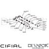Cifial 31110BS.U Brookhaven Lever 3 Hole Wall Basin Mixer Tap Dimension